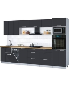 Кухонный гарнитур Интерлиния Мила Gloss 3.3-ПМ3