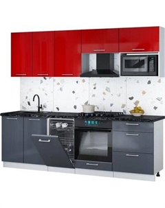 Кухонный гарнитур Интерлиния Мила Gloss 2.45-ПМ4