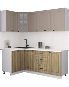 Кухонный гарнитур Интерлиния Мила Деко 1.2x2.0