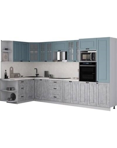 Кухонный гарнитур Интерлиния Мила Деко 1.68x3.4 LV