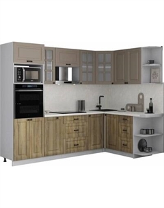 Кухонный гарнитур Интерлиния Мила Деко 1.68x2.6 PR