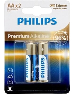 Комплект батареек Philips Premium Alkaline AA LR6