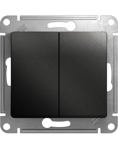 Антрацит Переключатель 2-кл. (без рамки) GSL000765 Glossa