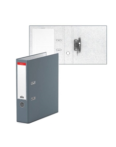 Папка-регистратор А4, 70 мм, Granite, собранная, серая, пластиковый карман, картон 1.75 мм, вместимость 450 листов Erichkrause