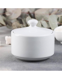 Сахарница «Бельё», 250 мл, с крышкой, белая Башкирский фарфор