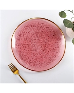 Блюдо Crispy, d=28 см, стекло, красное Dekor cam