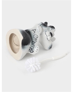 Ёршик для унитаза с подставкой «Кот-хулиган», фарфор, белый Хорошие сувениры