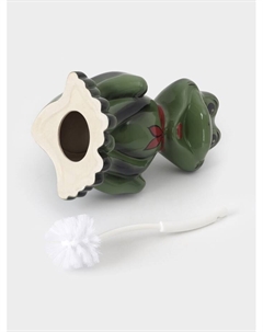 Ёршик для унитаза с подставкой «Лягушка», фарфор, зелёный Хорошие сувениры