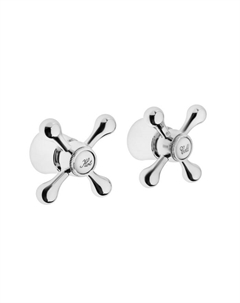 Комплект маховиков ZEIN Z101, для кран-букс со штоком на 20 шлицов, цинк, 2шт, хром Zein