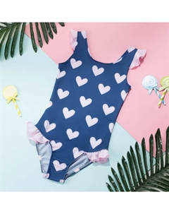 Купальник детский "Сердечки", рост 98-104 (30), синий Kaftan