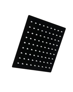 Лейка стационарная ZEIN Z2351, квадратная, 20×20 см, 1 режим, нержавеющая сталь, черная Zein