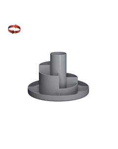 Подставка-органайзер для канцелярииSphere,Classic, вращающаяся,пластиковая серая Erichkrause