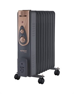 Обогреватель ENGY EN-2409 Loft, масляный, напольный, 2000 Вт, 20 м², черный Engy