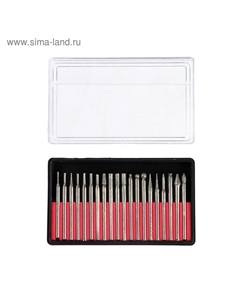 Набор шарошек "", усиленная сталь с алмазным напылением, штифт 3 мм, 20 шт. Курс