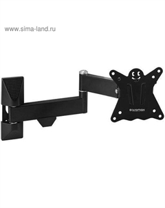 Кронштейн Kromax CASPER-104, для ТВ, наклонно-поворотный, 10-32", 57-410 мм от стены, черный