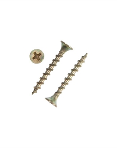 Саморез 3.5×32, потай, крупная резьба, шлиц PH, желтый цинк, 19.650 кг Tundra