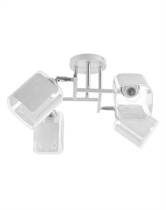 Люстра «Айрис» 4хЕ27 40 Вт бело-хромовый 55×55×27 см Bayerlux