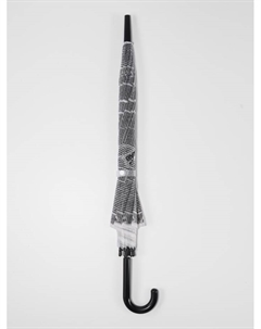 Зонт - трость полуавтоматический «Газета», 8 спиц, R=47/54 см, d=94 см, серый Qf