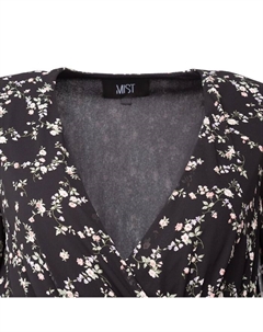 Платье с поясом миди женское, размер 44, чёрное Mist