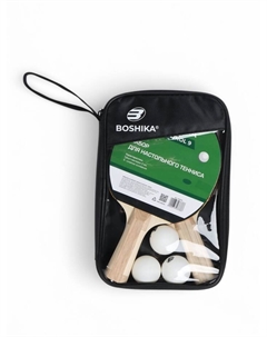 Набор для настольного тенниса Control 9: 2 ракетки, 3 мяча, губка 1.8 мм, коническая ручка Boshika