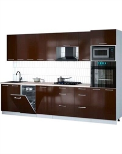 Кухонный гарнитур Интерлиния Мила Gloss 3.1-ПМ3