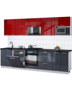 Кухонный гарнитур Интерлиния Мила Gloss 3.0-ПМ2