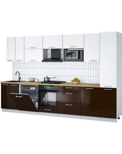 Кухонный гарнитур Интерлиния Мила Gloss 3.3-ПМ2