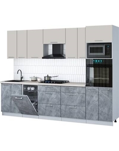 Кухонный гарнитур Интерлиния Мила Gloss 2.85-ПМ3