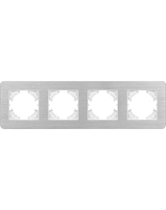 Рамка для выключателей и розеток Arlight FRM-AKIRY-AL-4-SR / 049731