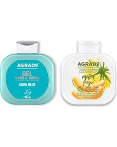 Набор косметики для тела Agrado Гель для душа Aqua Blue+Гель для душа Сочная Дыня
