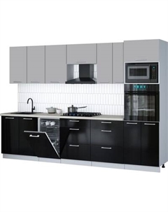 Кухонный гарнитур Интерлиния Мила Gloss 3.05-ПМ3