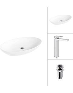 Умывальник со смесителем Lauter 21571 + Cascade 21СК0655C с донным клапаном 21190CH