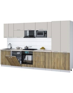 Кухонный гарнитур Интерлиния Мила Gloss 3.5-ПМ2