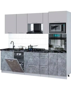 Кухонный гарнитур Интерлиния Мила Gloss 2.45-ПМ3