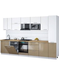 Кухонный гарнитур Интерлиния Мила Gloss 3.3-ПМ2