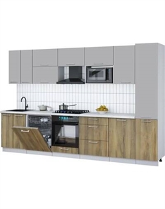 Кухонный гарнитур Интерлиния Мила Gloss 3.3-ПМ2