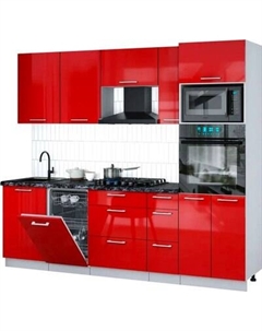 Кухонный гарнитур Интерлиния Мила Gloss 2.45-ПМ3