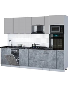 Кухонный гарнитур Интерлиния Мила Gloss 2.9-ПМ3