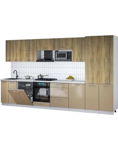 Кухонный гарнитур Интерлиния Мила Gloss 3.7-ПМ2
