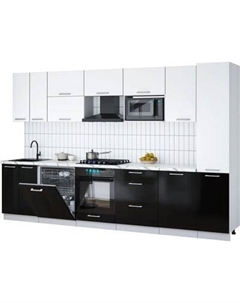 Кухонный гарнитур Интерлиния Мила Gloss 3.3-ПМ2