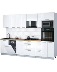 Кухонный гарнитур Интерлиния Мила Gloss 2.9-ПМ3
