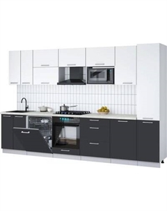 Кухонный гарнитур Интерлиния Мила Gloss 3.3-ПМ2