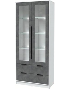 Шкаф с витриной Интерлиния Концепт КТ-ШВ2 с подсветкой