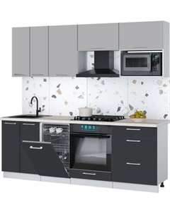 Кухонный гарнитур Интерлиния Мила Gloss 2.25-ПМ4