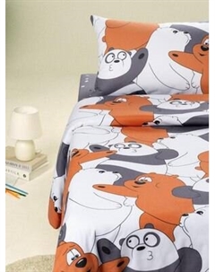 Комплект постельного белья Ночь нежна Три медведя 1.5сп 50x70 / 500446-1+571111-2