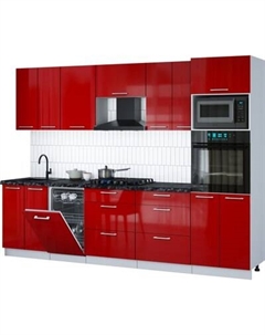 Кухонный гарнитур Интерлиния Мила Gloss 2.85-ПМ3