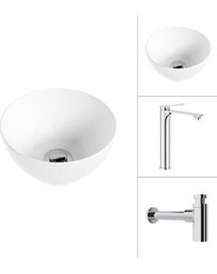 Умывальник со смесителем Lauter 21601E + Rio 21AM12672 с сифоном 21635CH