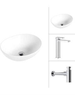 Умывальник со смесителем Lauter 21652 + Cascade 21СК0655C с сифоном 21635CH