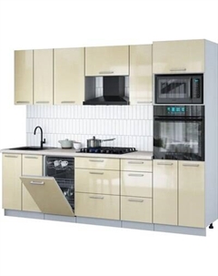 Кухонный гарнитур Интерлиния Мила Gloss 2.65-ПМ3