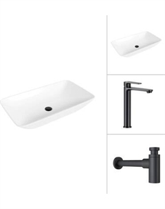 Умывальник со смесителем Lauter 21886 + Moon 21СК8691BS с сифоном 21635B